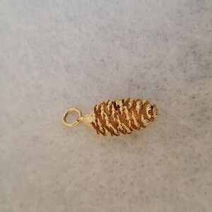 VINTAGE GoldTone Mini Pinecone Pendant